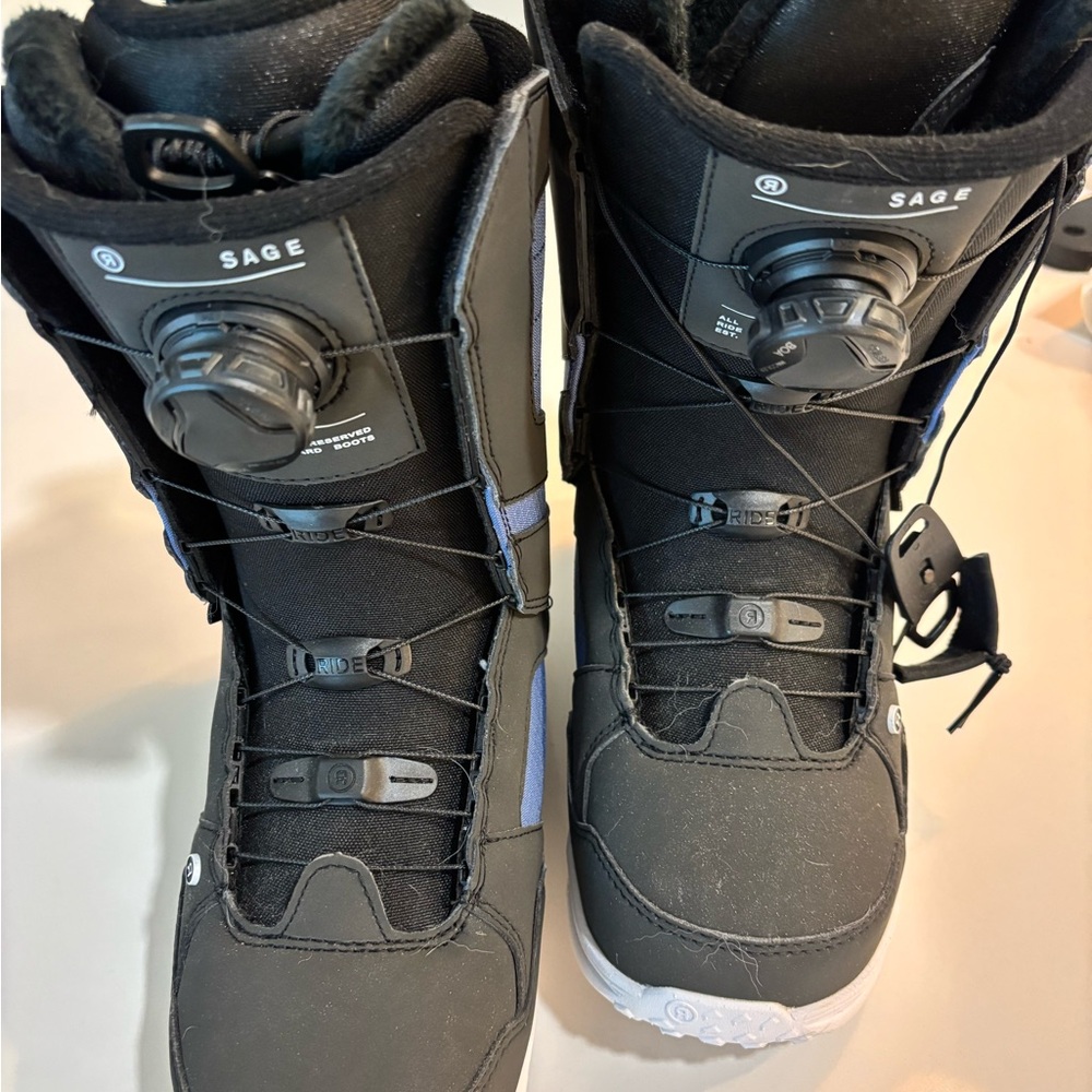 Women Ride Sage Black Snowboard Boots